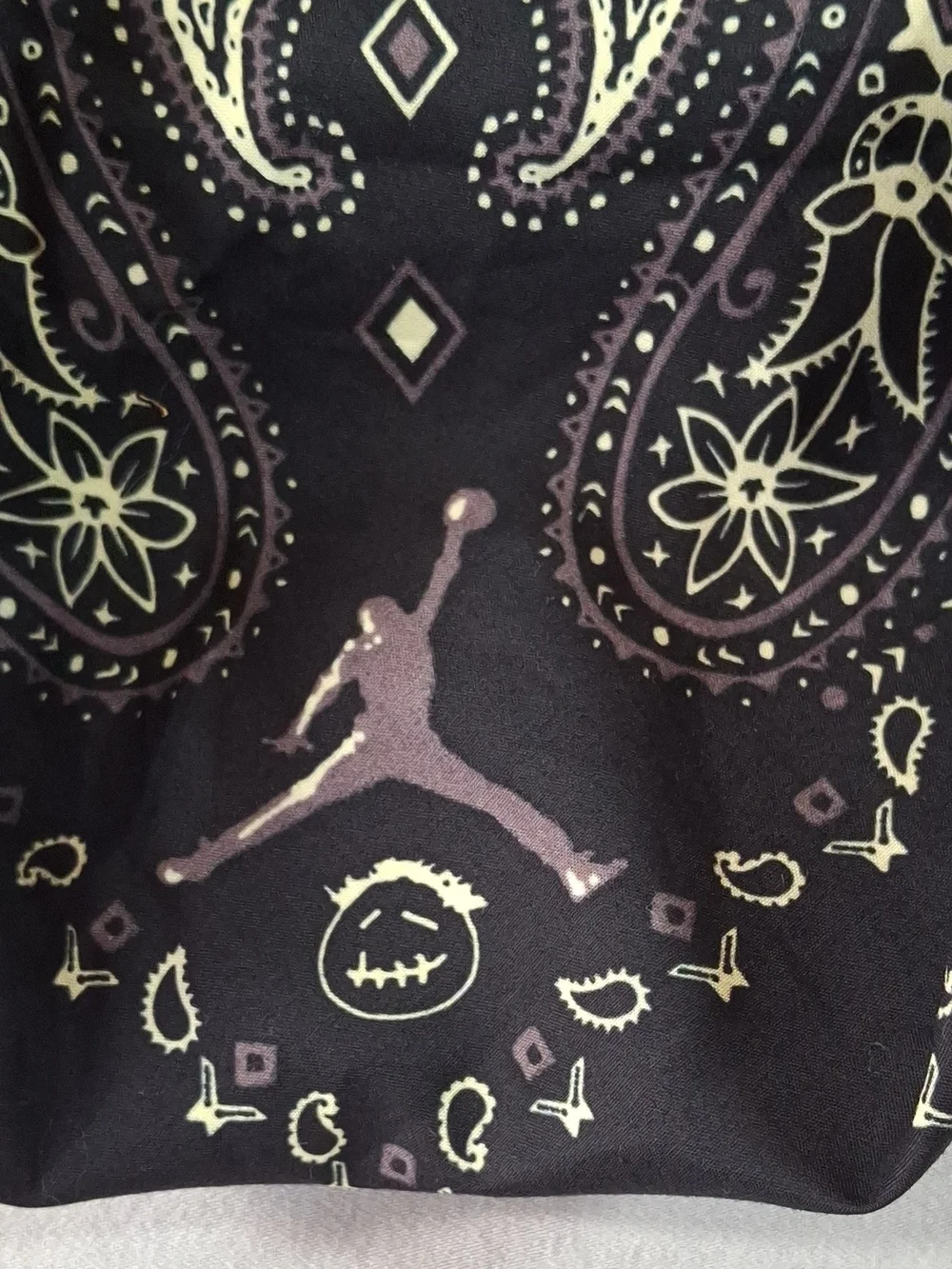 Nike Air Jordan x Travis Scott Black Phantom Bandana Cactus Jack Paisley Scarf